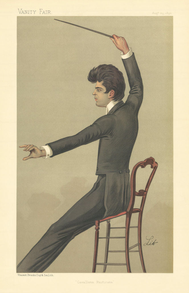 VANITY FAIR SPY CARTOON Sig Pietro Mascagni 'Cavalleria Rusticana'. Music 1893